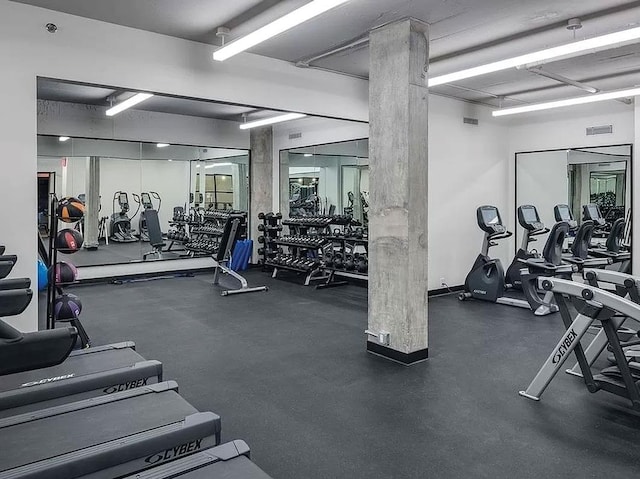 view of gym