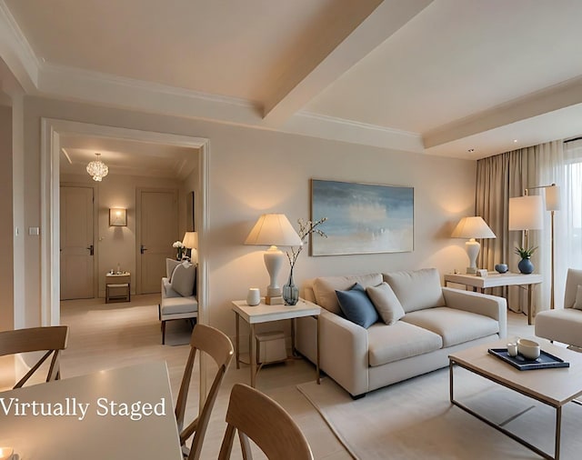 205 E 78th St Unit 12J, New York City, NY 10021 - living area with ornamental molding and light wood-type flooring