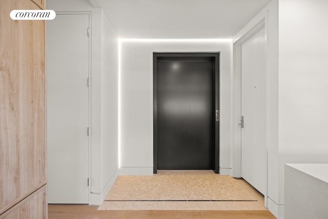 hallway with elevator