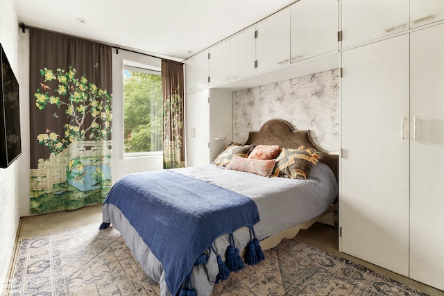 bedroom with carpet floors