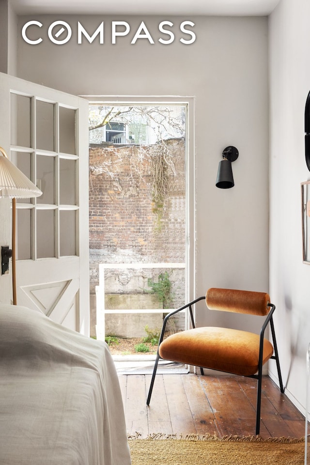 bedroom featuring hardwood / wood-style flooring