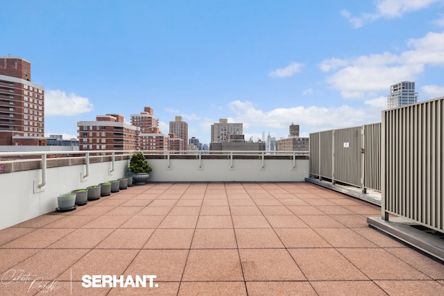 250 E 30th St Unit 8D, New York City, NY 10016 - view of patio featuring a balcony and a skyline view