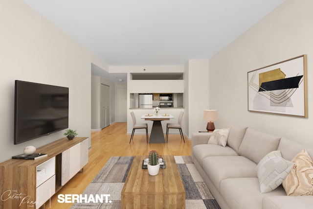 250 E 30th St Unit 8D, New York City, NY 10016 - living room with light wood finished floors