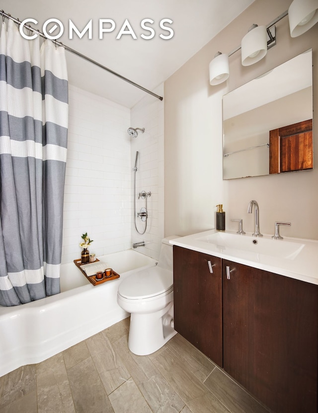 88 Bleecker St Unit 6C, New York City, NY 10012 - bathroom with vanity and shower / bath combo with shower curtain