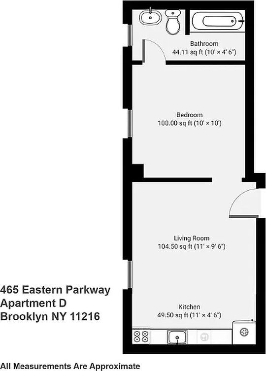 465 Eastern Pkwy Unit D, New York City, NY 11216 - home floor plan
