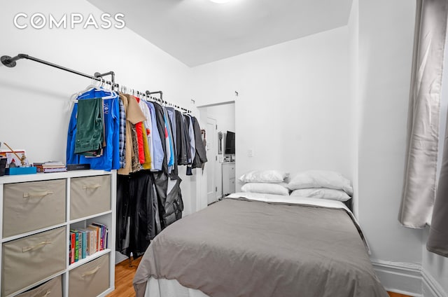 465 Eastern Pkwy Unit D, New York City, NY 11216 - bedroom featuring wood finished floors