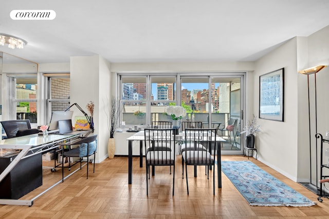 205 3rd Ave Unit 8K, New York City, NY 10003 - dining area featuring baseboards