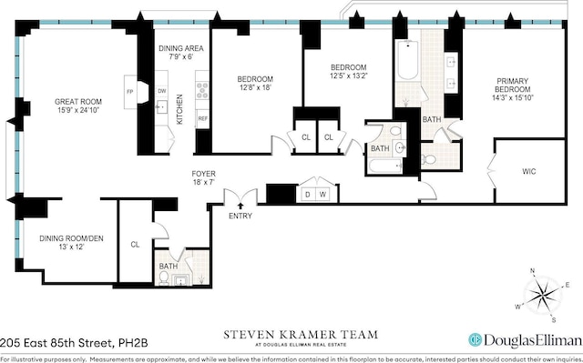 205 E 85th St Unit Ph2B, New York City, NY 10028 - view of room layout