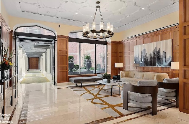 205 E 85th St Unit Ph2B, New York City, NY 10028 - lobby featuring crown molding