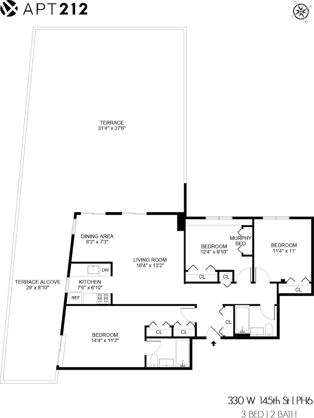 330 W 145th St Unit Ph-6, New York City, NY 10030 - property floor plan