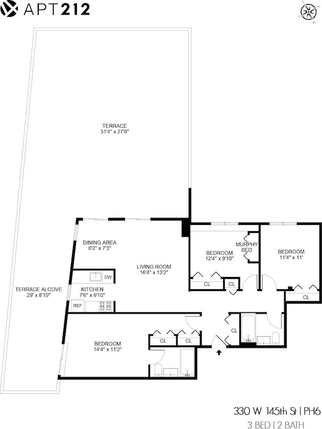 330 W 145th St Unit Ph-6, New York City, NY 10030 - property floor plan