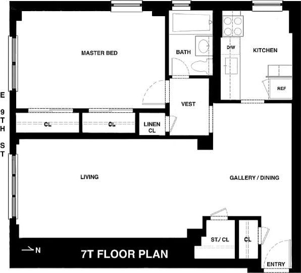 63 E 9th St Unit 7-T, New York City, NY 10003 - view of home floor plan