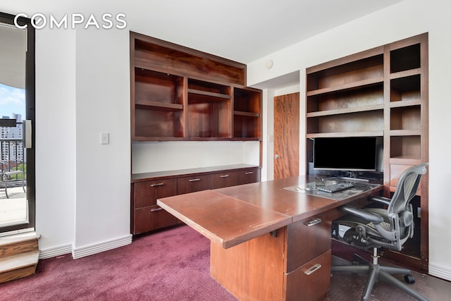 343 E 74th St Unit 15D, New York City, NY 10021 - office with dark colored carpet and baseboards