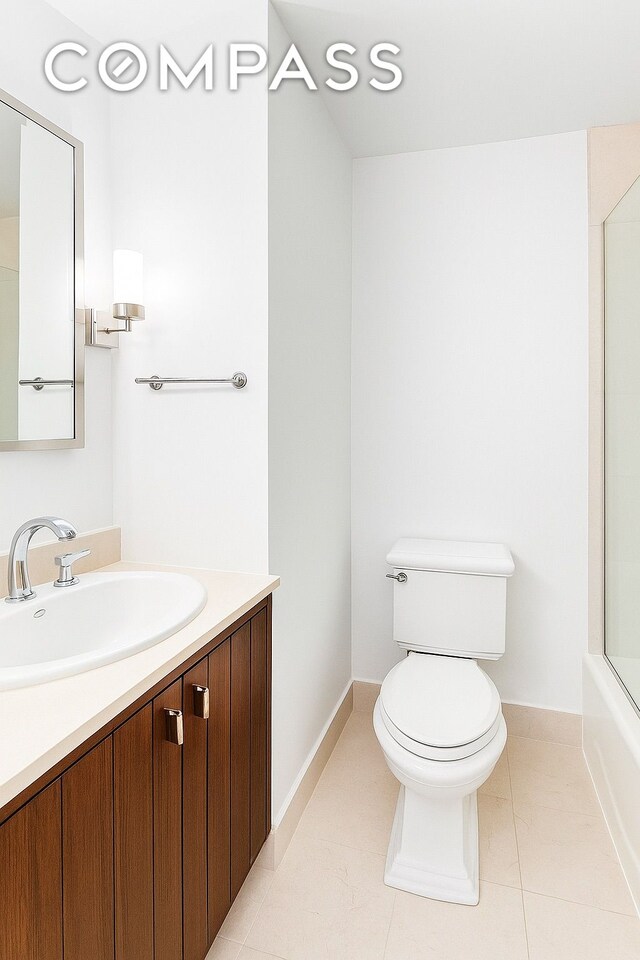 343 E 74th St Unit 15D, New York City, NY 10021 - full bath featuring vanity and tile patterned flooring