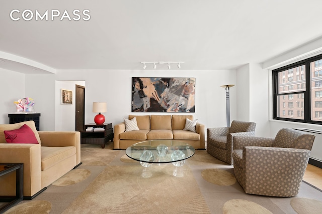 1065 Park Ave Unit 11A, New York City, NY 10128 - living room with rail lighting