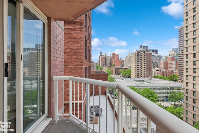 balcony with a city view
