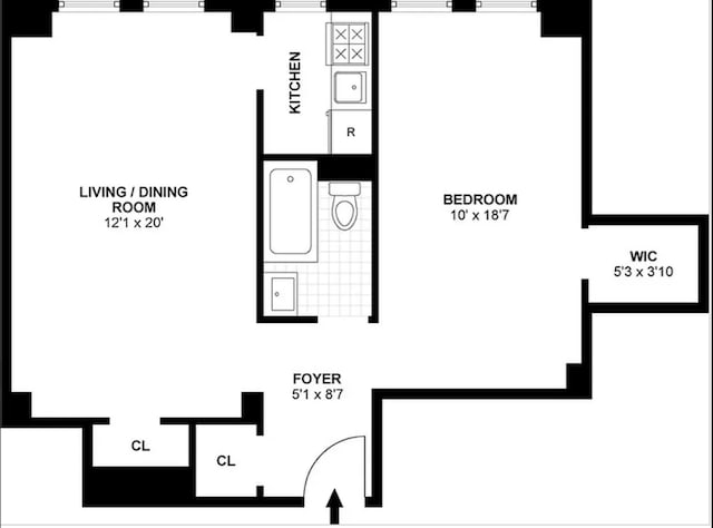 230 Riverside Dr Unit 3K, New York City, NY 10025 - view of room layout