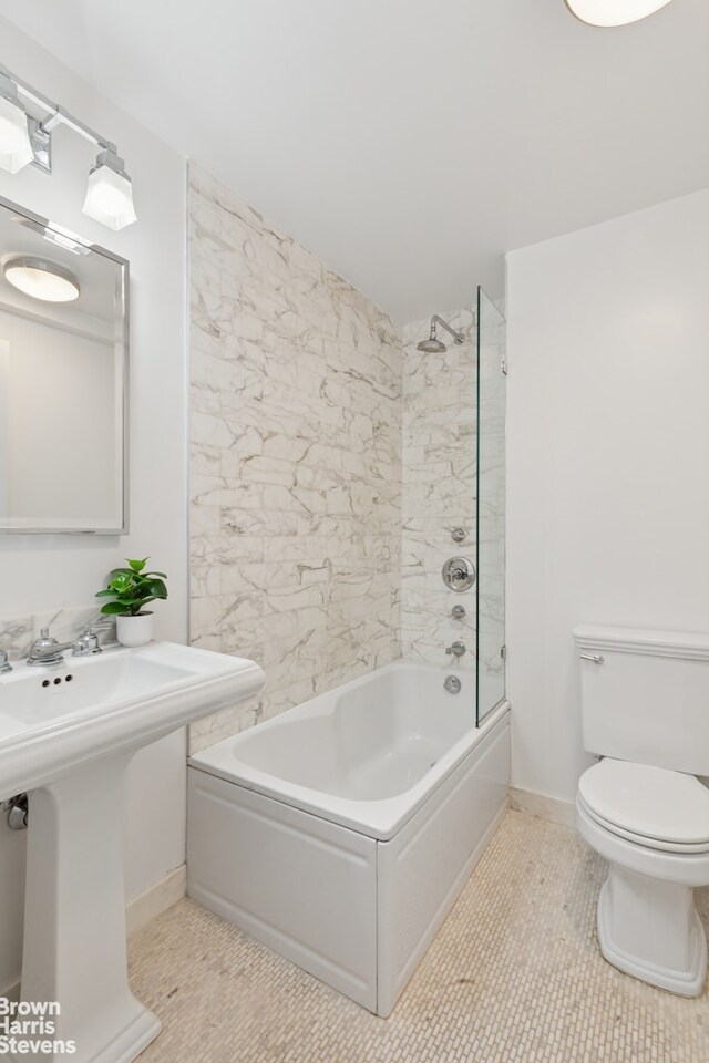 230 Riverside Dr Unit 3K, New York City, NY 10025 - bathroom featuring shower / bathtub combination and tile patterned floors
