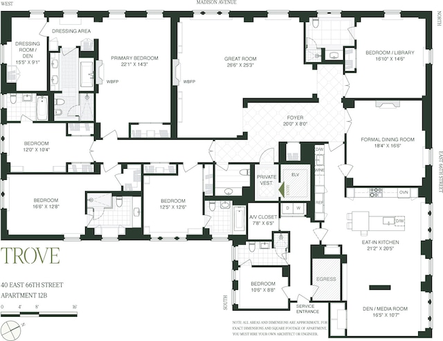 40 E 66th St Unit 12B, New York City, NY 10065 - home floor plan