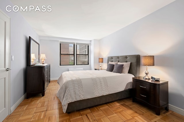 bedroom with baseboards