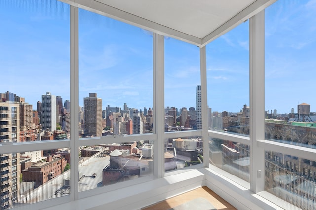 400 Park Ave S Unit 23-B, New York City, NY 10016 - sunroom / solarium featuring a skyline view and floor to ceiling windows