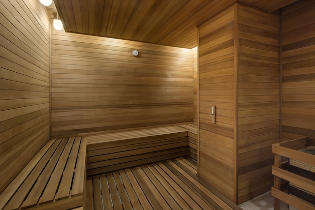 400 Park Ave S Unit 23-B, New York City, NY 10016 - sauna with wood walls