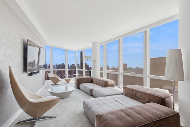 400 Park Ave S Unit 23-B, New York City, NY 10016 - sunroom featuring a wall of windows and healthy amount of natural light