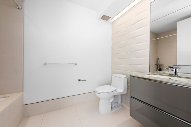 400 Park Ave S Unit 23-B, New York City, NY 10016 - full bathroom with toilet, vanity, tile patterned flooring, and a shower