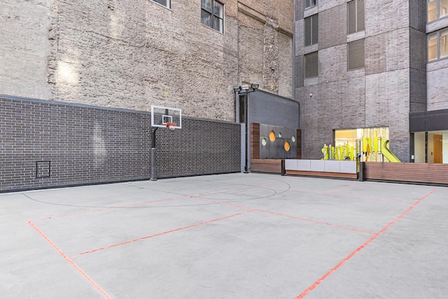 view of basketball court with community basketball court