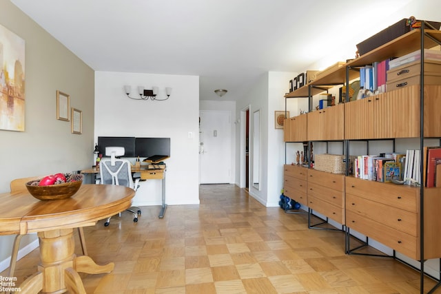 home office featuring baseboards