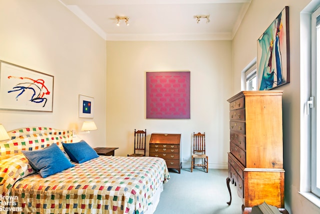 136 E 64th St Phc, Phc, New York City, NY 10065 - bedroom featuring carpet floors and ornamental molding