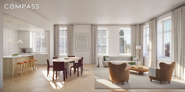 view of dining space