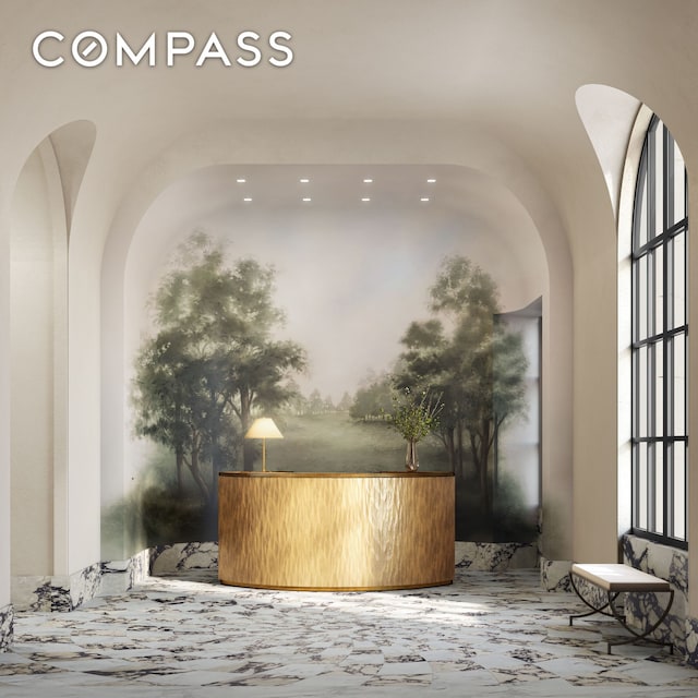 reception with arched walkways