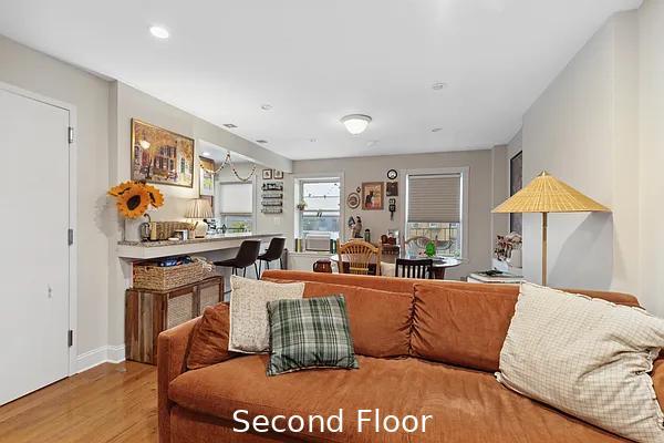 124 President St, New York City, NY 11231 - living room with wood finished floors