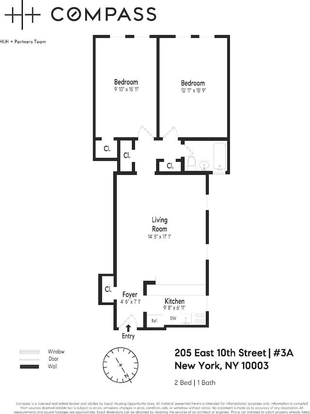 205 E 10th St Unit 3A, New York City, NY 10003 - home floor plan