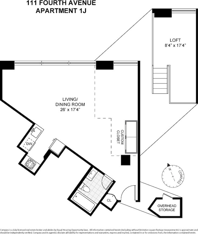 111 4th Ave Unit 1J, New York City, NY 10003 - view of property floor plan