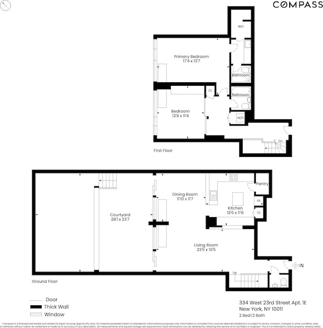 344 W 23rd St Unit 1E, New York City, NY 10011 - floor plan / room layout