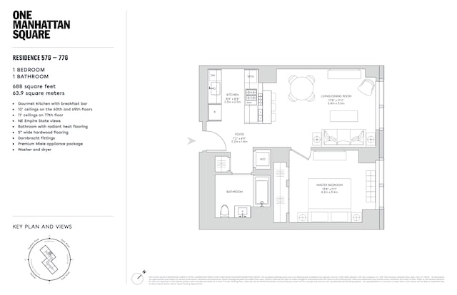 252 S St Unit 63G, New York City, NY 10002 - floor plan / room layout
