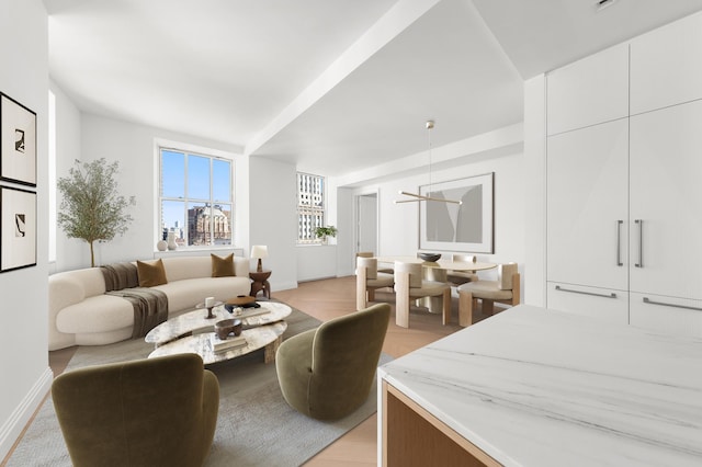 1 Wall St Unit 3212, New York City, NY 10005 - living room with baseboards