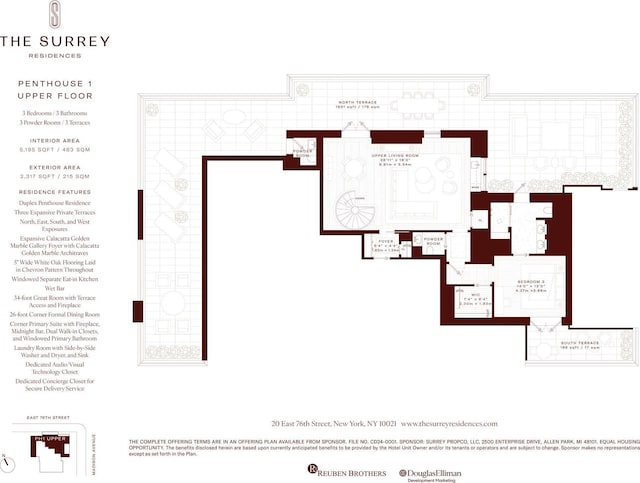 20 E 76th St Unit Ph1, New York City, NY 10021 - room layout