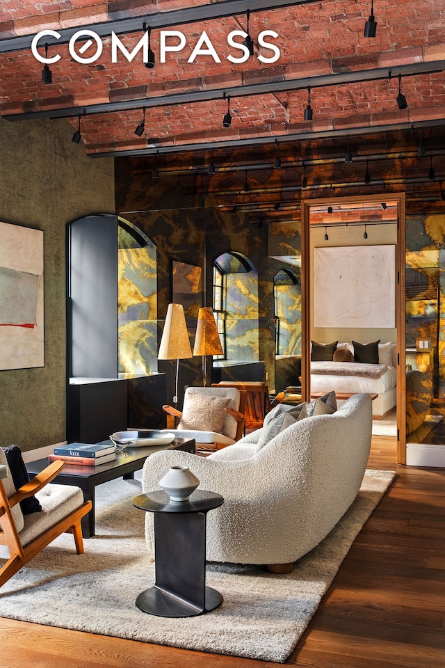 living room featuring wood finished floors