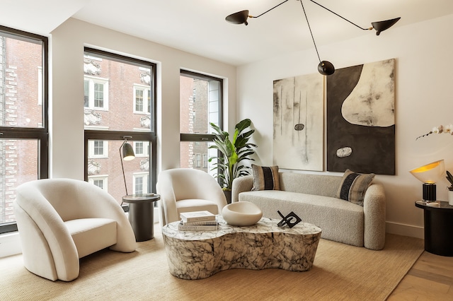 16 W 18th St Unit 9, New York City, NY 10011 - living area featuring wood finished floors and baseboards