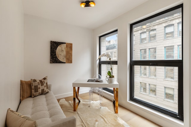 16 W 18th St Unit 9, New York City, NY 10011 - home office with wood finished floors and baseboards