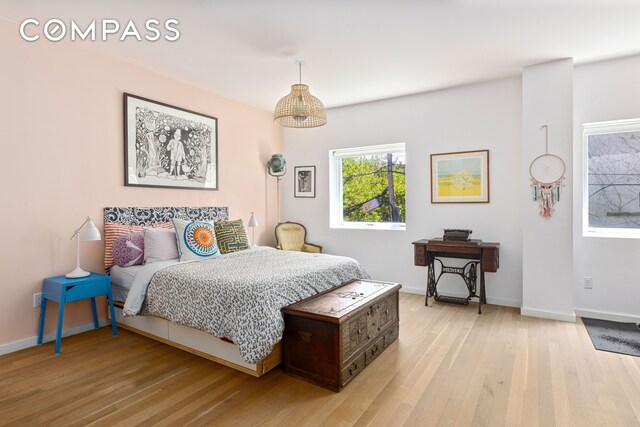 113A Columbia St, New York City, NY 11201 - bedroom with light wood-type flooring and baseboards