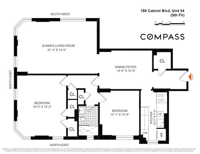 180 Cabrini Blvd Unit 54, New York City, NY 10033 - property floor plan