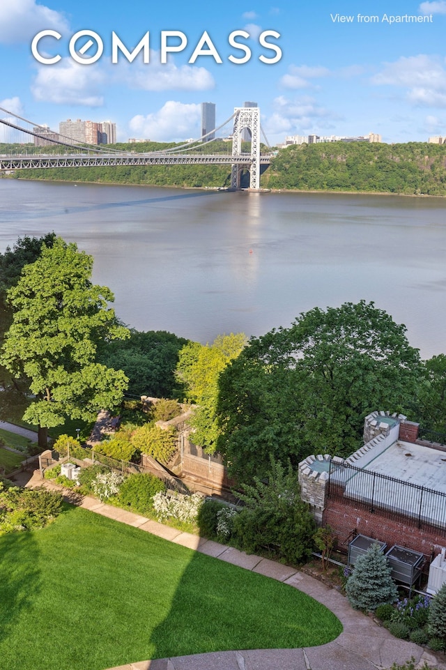180 Cabrini Blvd Unit 54, New York City, NY 10033 - water view with a notable bridge