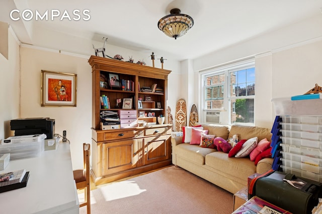180 Cabrini Blvd Unit 54, New York City, NY 10033 - office area featuring light carpet and cooling unit