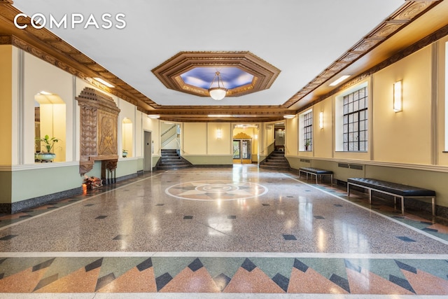 building lobby featuring stairway