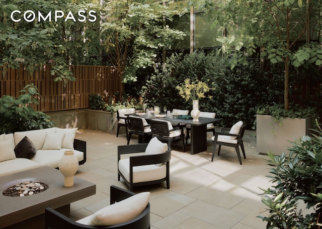 601 Washington St The, Unit The, New York City, NY 10014 - view of patio / terrace with an outdoor hangout area and outdoor dining space