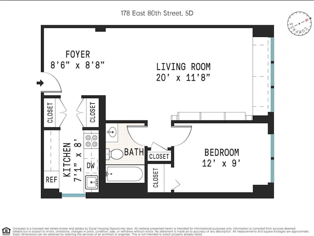 178 E 80th St Unit 5D, New York City, NY 10075 - floor plan / room layout